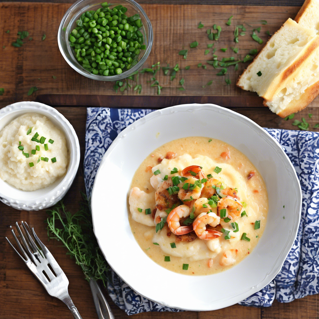 You are currently viewing Shrimp and Grits A Southern dish featuring shrimp cooked in a savory sauce and served over creamy, cheesy grits.