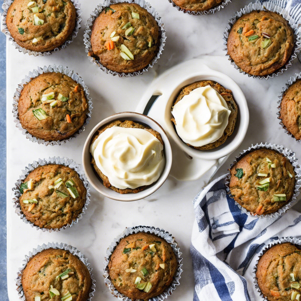 You are currently viewing Carrot Apple Zucchini Muffins with Cream Cheese Frosting