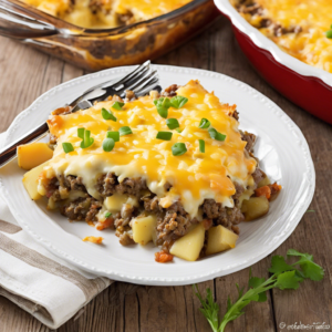 Read more about the article Hamburger Potato Cheese Casserole